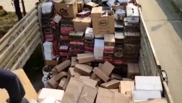 İzmir’de 27 ton gümrük kaçağı ve sahte ürün imha edildi