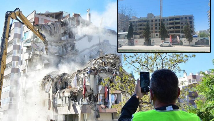 İzmir'de depremde yıkılan binaların yerine yenileri yükseliyor