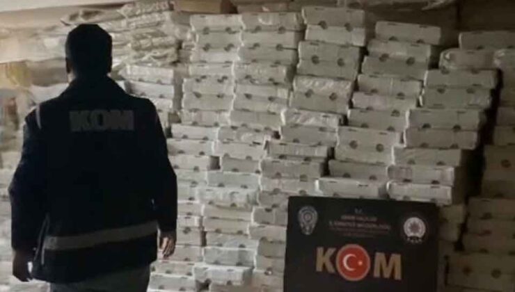İzmir’de milyonlarca adet kaçak sigara ele geçirildi