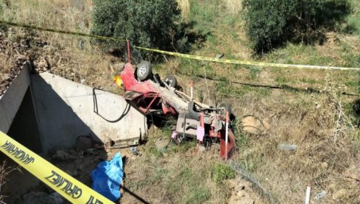İzmir'de şarampole yuvarlanan aracın sürücüsü yaşamını yitirdi