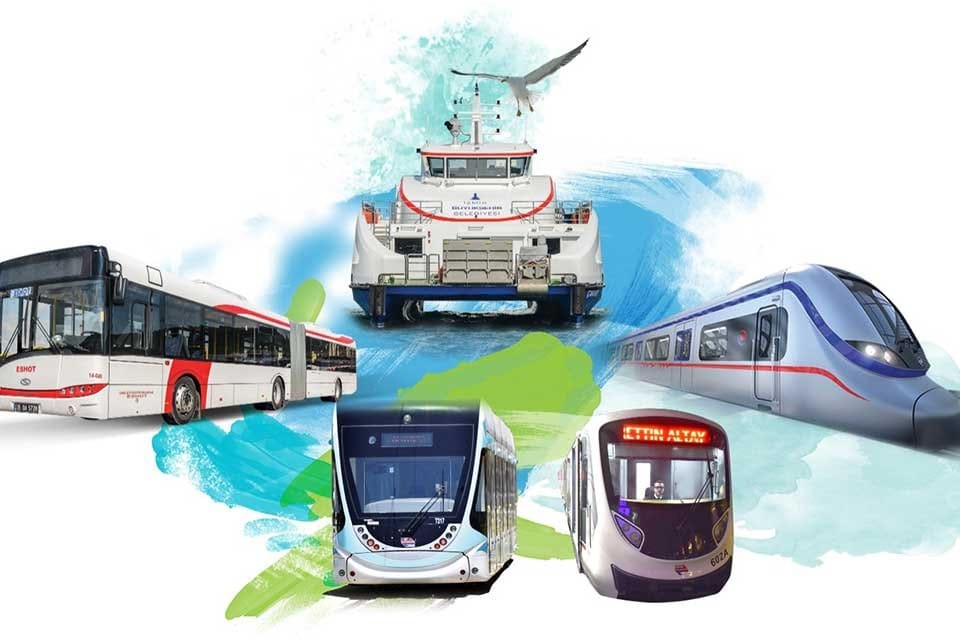 İzmir B&uuml;y&uuml;kşehir Belediyesi&rsquo;ne bağlı ESHOT, Metro, Tramvay ve İZDENİZ işletmeleri