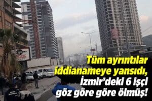Bornova'da Kamil Tunca Caddesi'nde bir otel inşaatında, ge&ccedil;en yıl 30
