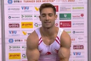 İzmir Bornovalı milli sporcu İbrahim &Ccedil;olak, Cottbus Artistik Cimnastik D&uuml;nya