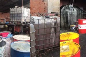 K&uuml;tahya&rsquo;da polis ekiplerince d&uuml;zenlenen operasyonda 6 bin 200 litre akaryakıt