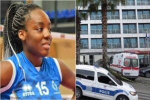 Milli voleybolcu Ebrar Karakurt'un takım arkadaşı Julia Ituma (19) &Uuml;sk&uuml;dar'da