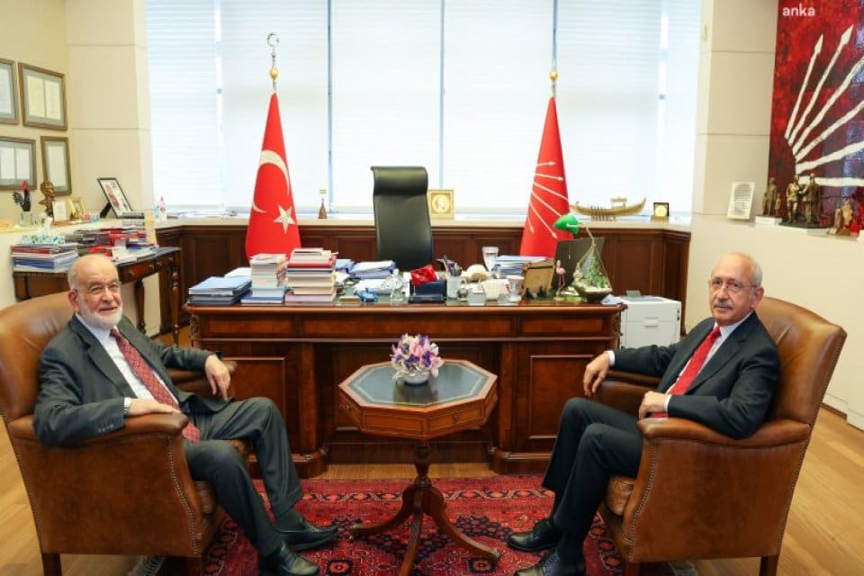Saadet Partisi Genel Başkanı Temel Karamollaoğlu, CHP Genel Başkanı Kemal