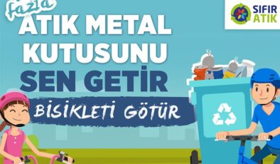 Karşıyaka'dan yeni çevre kampanyası: 'Atık metal kutusunu getir, bisikletini götür'