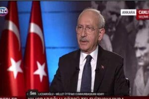 S&ouml;zc&uuml; TV'ye katılarak kendisine y&ouml;neltilen soruları yanıtlayan Millet İttifakı 13.