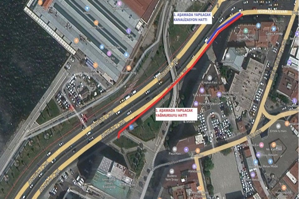 İzmir B&uuml;y&uuml;kşehir Belediyesi, aşırı yağışlarda Kemeraltı'nda yaşanan su baskınlarını &ouml;nlemeye