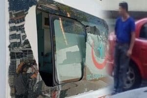Diyarbakır'da yolda yatan bir yaralı, kendisi i&ccedil;in gelen sağlık ekibine