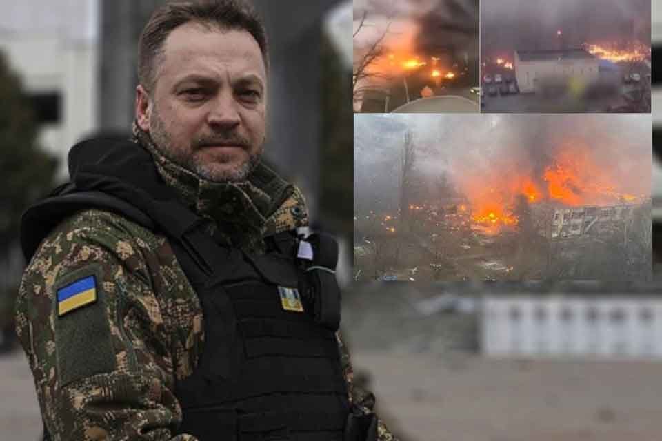 Ukrayna'nın başkenti Kiev'de helikopter düştü. Ukrayna İçişleri Bakanı Denis Monastırskiy