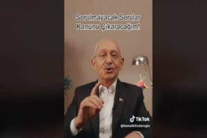 Millet İttifakı Cumhurbaşkanı adayı Kemal Kılı&ccedil;daroğlu, yayınladığı Tiktok videosunda "Sorulmayacak