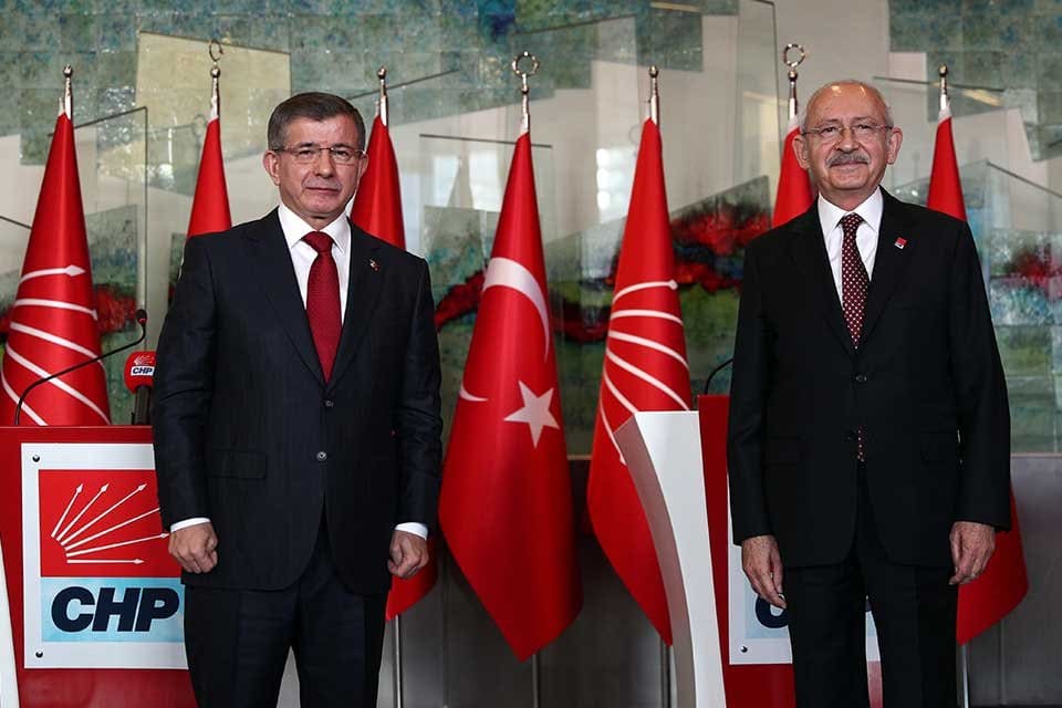 CHP Lideri Kılı&ccedil;daroğlu ile Gelecek Partisi Lideri Ahmet Davutoğlu, g&ouml;r&uuml;şmeleri
