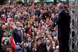 CHP Genel Başkanı ve Millet İttifakı Cumhurbaşkanı adayı&nbsp;Kemal&nbsp;Kılı&ccedil;daroğlu, Trabzon&rsquo;daki Millet