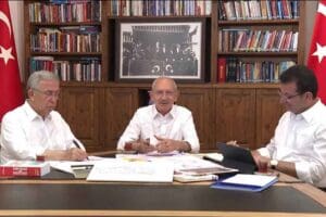 Millet İttifakı'nın cumhurbaşkanı adayı Kemal Kılı&ccedil;daroğlu,&nbsp;Mansur Yavaş&nbsp;ve&nbsp;Ekrem İmamoğlu'nun da yer