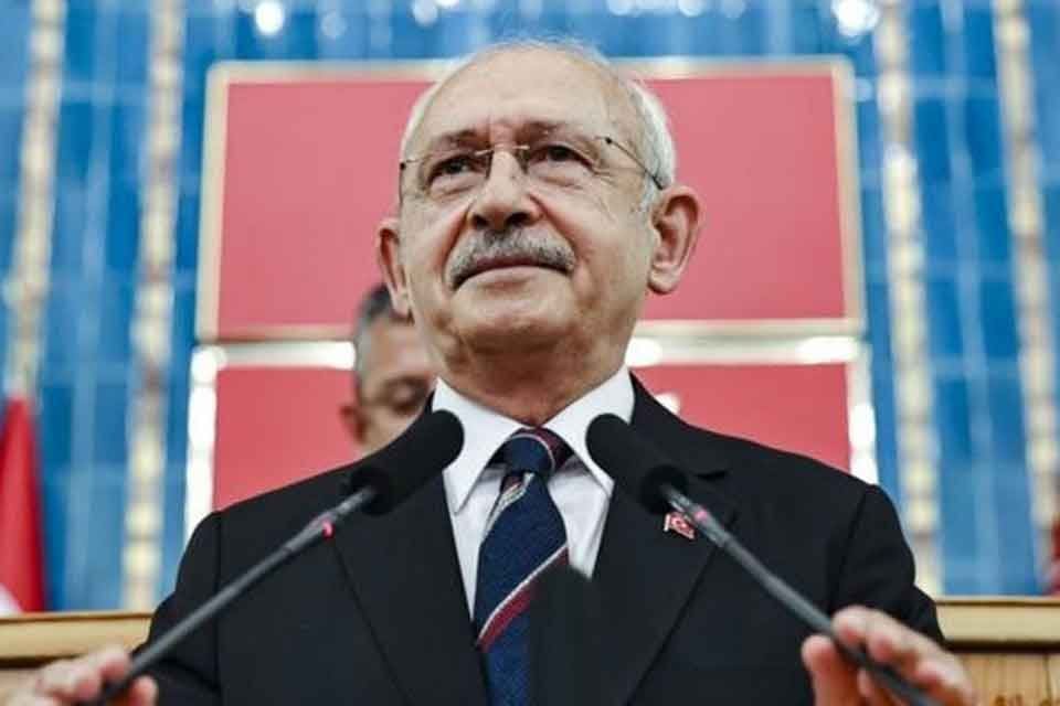 CHP lideri Kemal Kılı&ccedil;daroğlu partisinin grup toplantısında konuşuyor. Cumhuriyet Halk