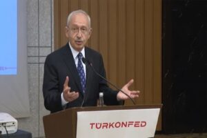 TÜRKONFED'in düzenlediği toplantıda konuşan CHP lideri Kılıçdaroğlu, ülkenin 5 temel