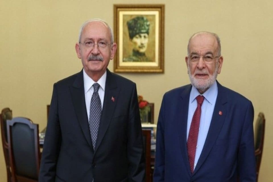 Saadet Partisi Genel Başkanı Temel Karamollaoğlu, CHP Genel Başkanı Kemal