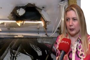 Laleli'de d&uuml;kkan sahibi M.Ş.'nin, kiracısını &ccedil;ıkarabilmek i&ccedil;in delikler a&ccedil;tığı tavandan