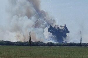 Rusya'nın ilhak ettiği Kırım'da, Rusya'ya ait Novofedorivka askeri hava &uuml;ss&uuml;nde