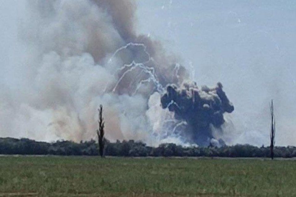 Rusya'nın ilhak ettiği Kırım'da, Rusya'ya ait Novofedorivka askeri hava &uuml;ss&uuml;nde