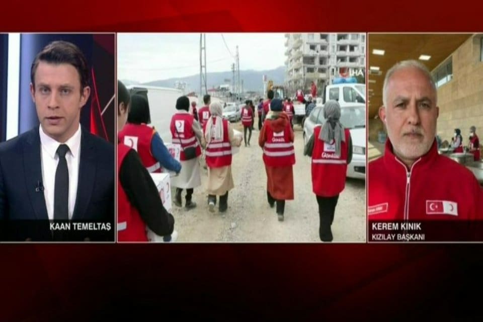 Kızılay Başkanı Kerem Kınık, CNN T&uuml;rk canlı yayınına katılarak AHBAP'a