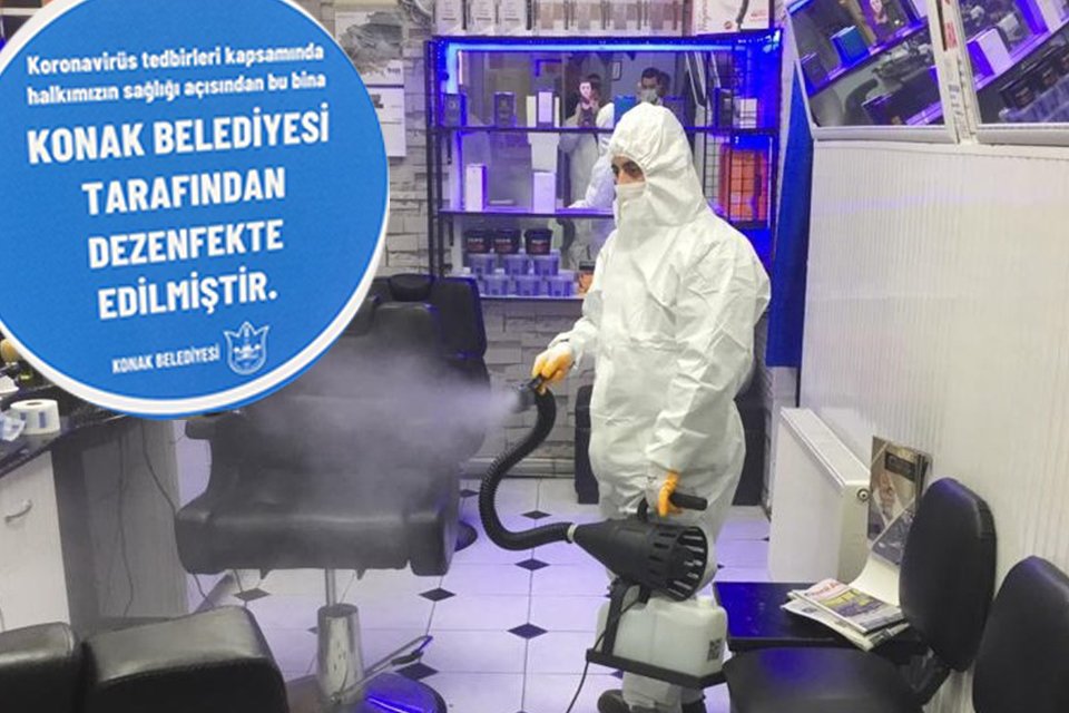 Konak Belediyesi, il&ccedil;e sınırları i&ccedil;inde faaliyet g&ouml;steren berber esnafına hijyen