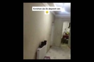 7.7 şiddetindeki depremin Hatay, Kırıkhan&rsquo;da bir ailenin kamerasına saniye saniye