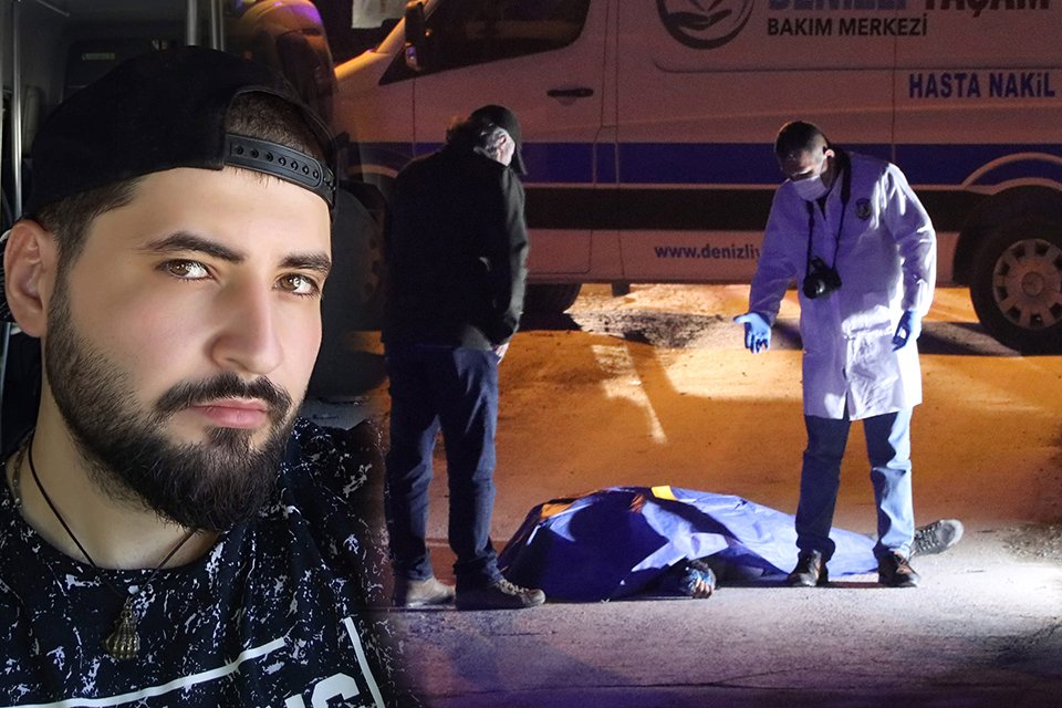 Denizli'de Üçgen kavşağında yol ortasında kaza sonucu hasar görmüş pizza