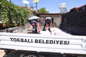 Bu yıl belediyeye ait topraklarına buğday ekerek hem belediye ekonomisine