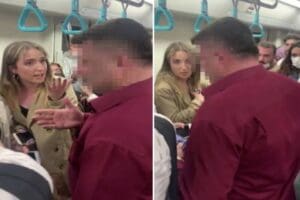 Marmaray'da kadınların fotoğraflarını &ccedil;eken bir şahıs, trendeki yolcular tarafından fark