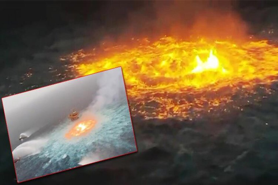 Meksika K&ouml;rfezi'nden gelen ve g&ouml;renleri adeta şoke eden video g&ouml;r&uuml;nt&uuml;lerinde