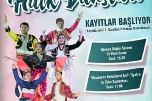 Menderes Belediyesi halk dansları kursu i&ccedil;in kayıtlar 14-15 Ekim tarihlerinde