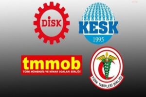 DİSK, KESK, TMMOB ve TTB; meslek örgütleri ve bağlı her