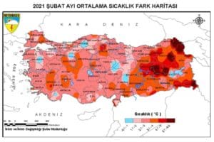 Meteoroloji Genel M&uuml;d&uuml;rl&uuml;ğ&uuml;'n&uuml;n 2021 yılı sıcaklık ve yağış &ouml;l&ccedil;&uuml;m raporlarına