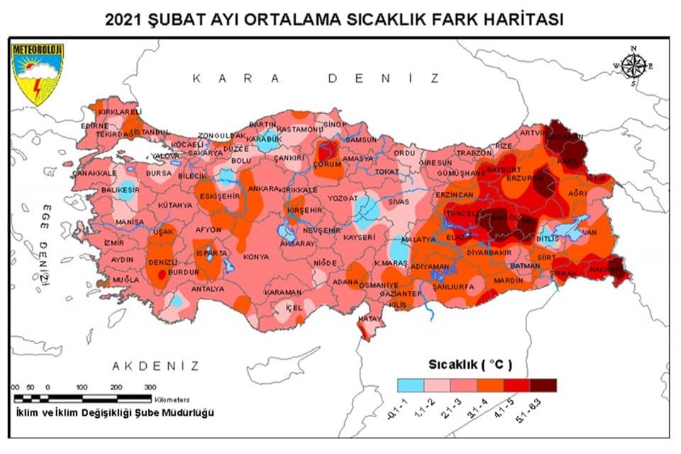 Meteoroloji Genel M&uuml;d&uuml;rl&uuml;ğ&uuml;'n&uuml;n 2021 yılı sıcaklık ve yağış &ouml;l&ccedil;&uuml;m raporlarına