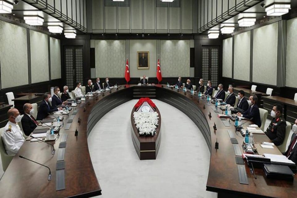 Cumhurbaşkanı Recep Tayyip Erdoğan başkanlığında toplanan Milli G&uuml;venlik Kurulu (MGK)