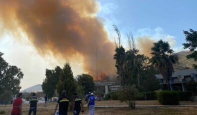 Milas'ta yangın ilerlemeye devam ediyor…  Santral bölgesini duman kapladı