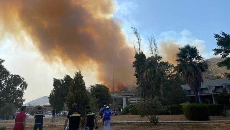 Milas'ta yangın ilerlemeye devam ediyor…  Santral bölgesini duman kapladı