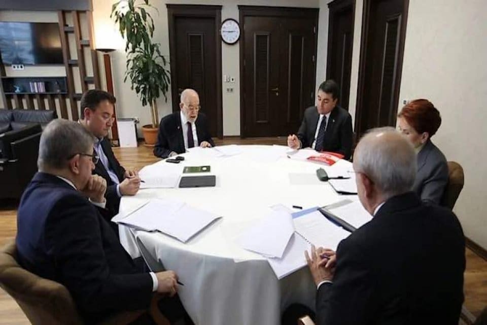 CHP, İYİ Parti, Saadet Partisi, DEVA Partisi, Gelecek Partisi ve