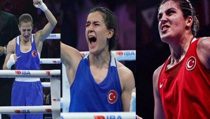 Milli boksörler Buse Naz Çakıroğlu, Hatice Akbaş ve Busenaz Sürmeneli dünya şampiyonu!