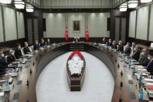 Milli Güvenlik Kurulu (MGK), Cumhurbaşkanı Recep Tayyip Erdoğan başkanlığında Cumhurbaşkanlığı