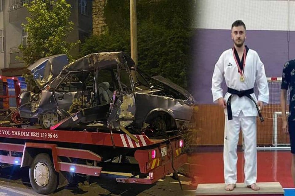 Ordu'nun Altınordu il&ccedil;esinde s&uuml;r&uuml;c&uuml;s&uuml;n&uuml;n kontrol&uuml;nden &ccedil;ıkıp, karşı şeride ge&ccedil;en otomobildeki