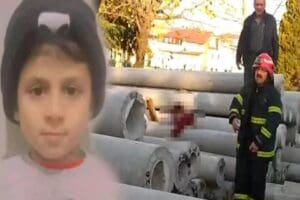 Kocaeli&rsquo;nin Başiskele il&ccedil;esinde boş araziye bırakılan beton elektrik direklerinin arasına