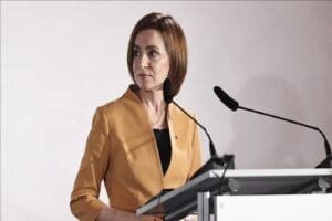 Moldova Cumhurbaşkanı Maya Sandu, Rusya'nın Ukrayna'ya y&ouml;nelik d&uuml;zenlediği f&uuml;ze saldırılarıyla