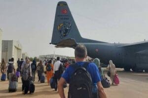 Milli Savunma Bakanlığı(MSB) Sudan'da bulunan 124 vatandaşın tahliyesinin tamamlandığını sosyal