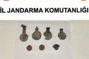 Muğla'nın Milas il&ccedil;esinde jandarmanın d&uuml;zenlediği operasyonda Antik Roma d&ouml;nemine ait
