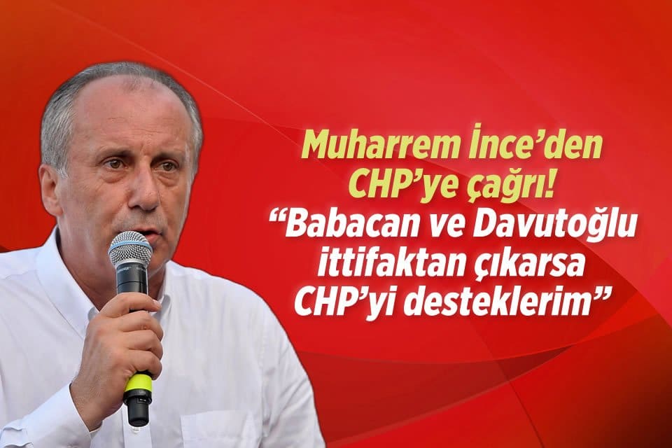 Memleket Partisi'nin Cumhurbaşkanı Adayı Muharrem İnce, Millet İttifakı Cumhurbaşkanı Adayı