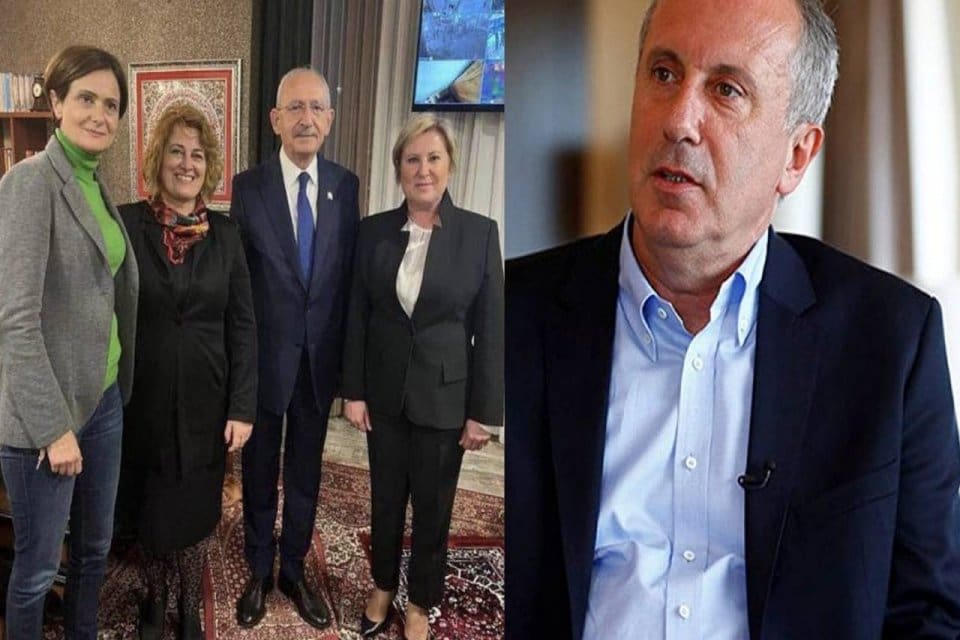Cumhurbaşkanı adayı Memleket Partisi Genel Başkanı&nbsp;Muharrem İnce,&nbsp;CHP Genel Başkanı&nbsp;Kemal Kılı&ccedil;daroğlu'nun
