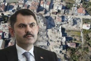 &Ccedil;evre, Şehircilik ve İklim Değişikliği Bakanı Murat Kurum, deprem b&ouml;lgesindeki